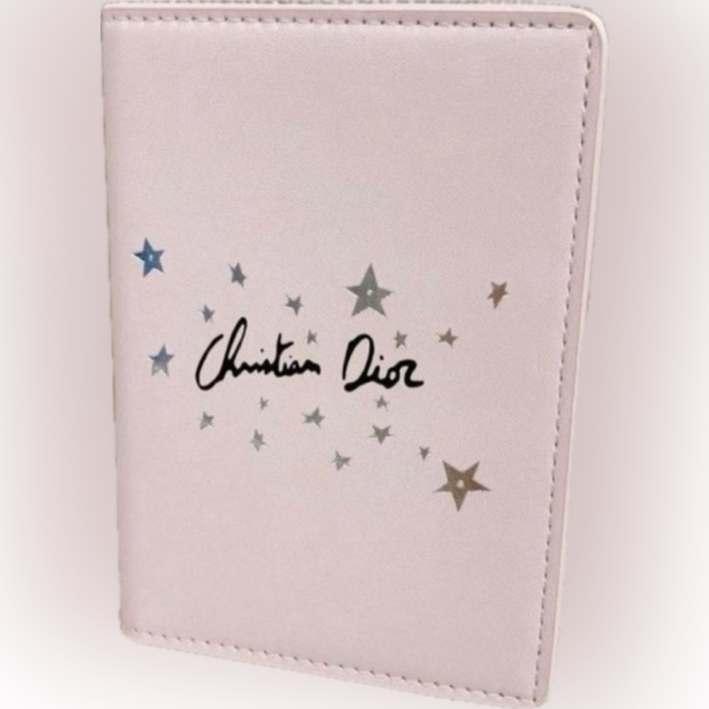 Christian Dior Beauty Pink Silver Star Passport Case New